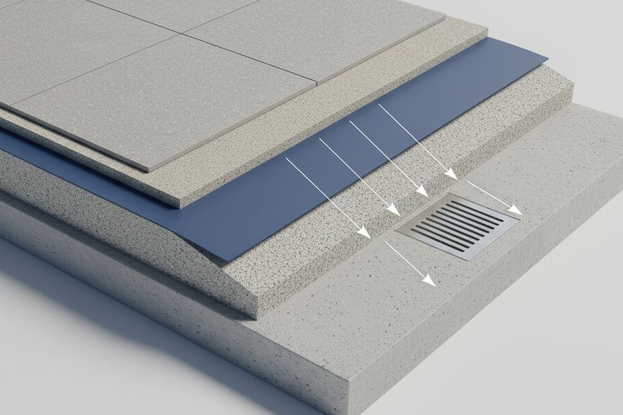 Kültéri rétegrend terasz burkolásánál